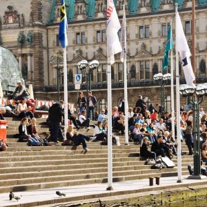 Hamburg Fleetfahrt Rathaus