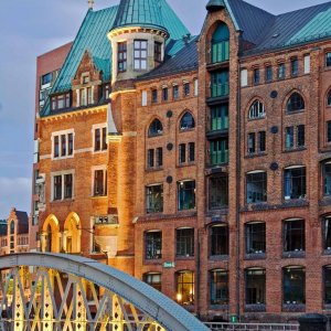 Hamburg Nacht Speicherstadt