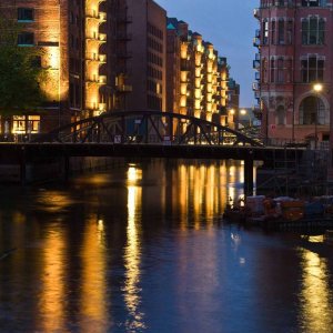 Hamburg Nacht Speicherstadt