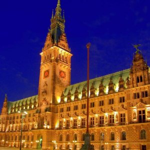 Hamburg Nacht Rathaus