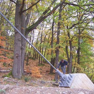 Urft-Talsperre, Kapriolen an der Hngebrcke