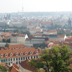 Prag Blick auf die Stadt vom Knigspalast aus