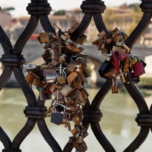 Die Schlsser der Liebe an der Ponte Sant Angelo!