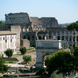 Der Blick vom Palatin zum Colosseum