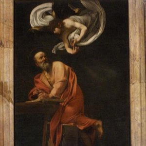 Caravaggio: San Matteo e l'angelo