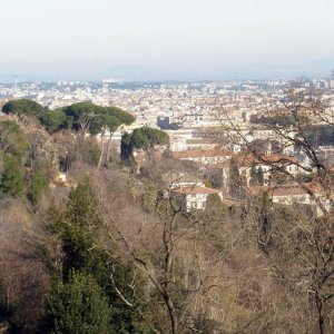 Aussicht auf Rom von der Piazzale Garibaldi