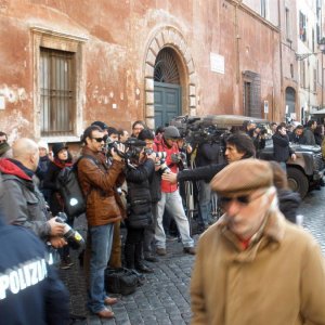 Trauerfeier fr Oscar Luigi Scalfaro - Piazza di S. Egidio