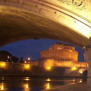 Am Tiber bei Nacht: Castel S. Angelo