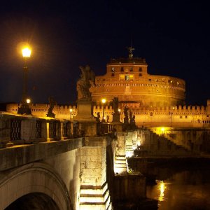 Am Tiber bei Nacht: Castel S. Angelo