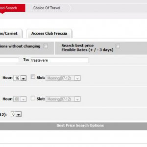 Schirmschuss Verbindungssuche Trenitalia