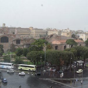 Blick vom Palazzo Massimo auf die Diokletiansthermen