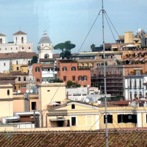 Blick ber Rom von den Scuderien Villa Medici