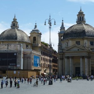 Piazza del Popolo, die Zwillingskirchen