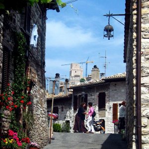 Assisi Gasse mit Blick