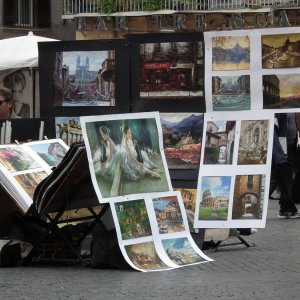 Bildende Kunst auf der Piazza Navona