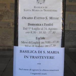 S. Maria in Trastevere: nur Juli/August 2013