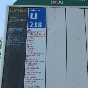 218, capolinea Porta S. Giovanni