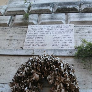 Gedenktafel an der Auenmauer des Palazzo Barberini