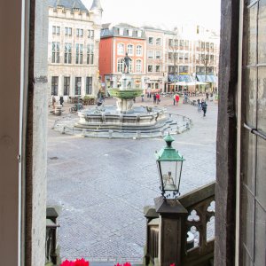 Aachen Rathaus Blick auf Markt