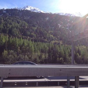 Kurz vor dem Sankt Gotthard-Tunnel