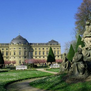 Wuerzburg Residenz Gartensicht