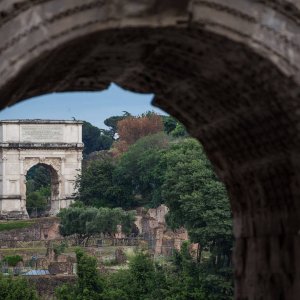 Blick aufs Forum Romanum Titusbogen