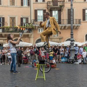 Straenknstler Clown Artist Navona