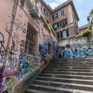 Treppe bei Villa Albani