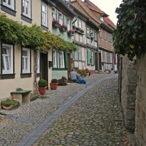 Quedlinburg Gasse zum Schlossberg