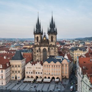 Prag2015 auf dem Rathausturm