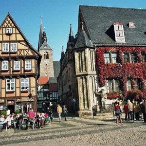 Quedlinburg Markt analog unbearbeitet