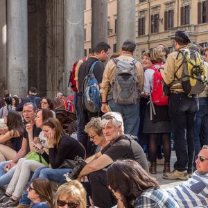 Eingewhnungsspaziergang 2016 vor dem Pantheon