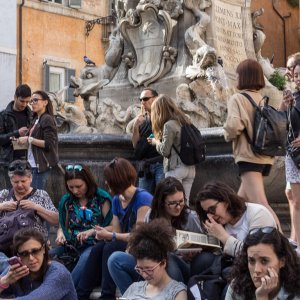 Eingewhnungsspaziergang 2016 vor dem Pantheon