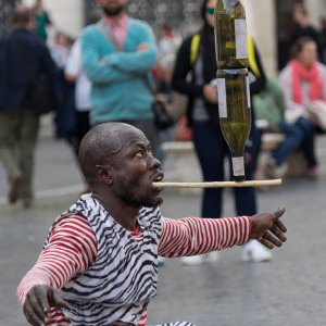 Akrobat auf der Piazza Navona