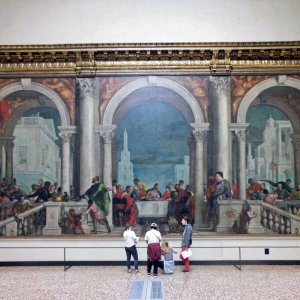 Galleria Accademia: Veronese "Gastmahl im Hause Levi"