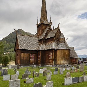 Stabkirche in Lom Norwegen