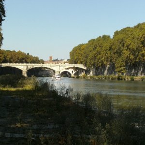 Tiber gegen Ponte Mazzini