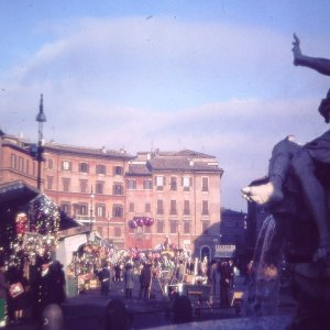 Mercatino di Natale Piazza Navona Anfang der 1970er Jahre