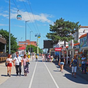 Promenade von Mamaia mit Telegondola Seilbahn