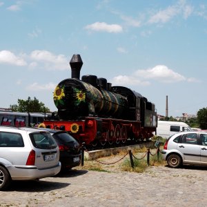 Güterzuglokomotive 50.506 im Hafen von Tulcea