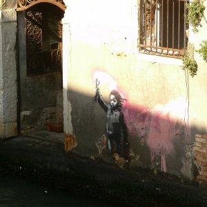 Graffito von Bansky