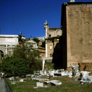 Forum mit Septimius-Severus-Bogen