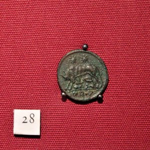 römische Münze mit der Lupa