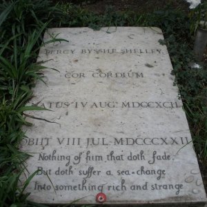 Protestantischer Friedhof - Grab von Percy Bysshe Shelley