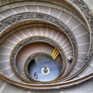 Doppeltreppen der Musei Vaticani