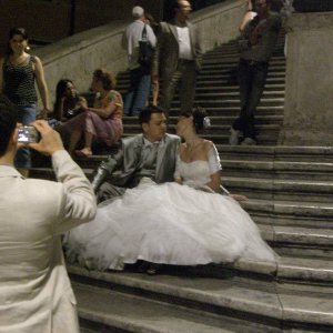 Brautpaar auf der Spanischen Treppe