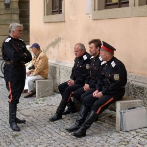 Russischer Chor auf dem Marktplatz von Rothenburg ob der Tauber