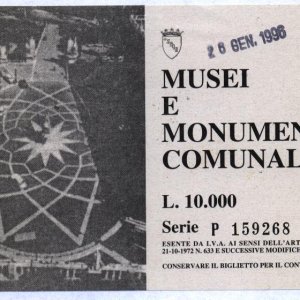 Alte Eintrittskarte der Kapitolinischen Museem