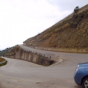 Serpentinenstrasse, auf dem Weg nach Catania