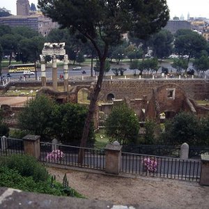 Via dei Fori Imperiali vor den Grabungen seit 2000